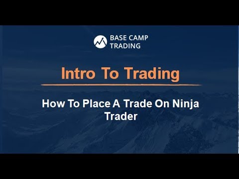 Intro To Trading How To Place An Order On Ninja Trader